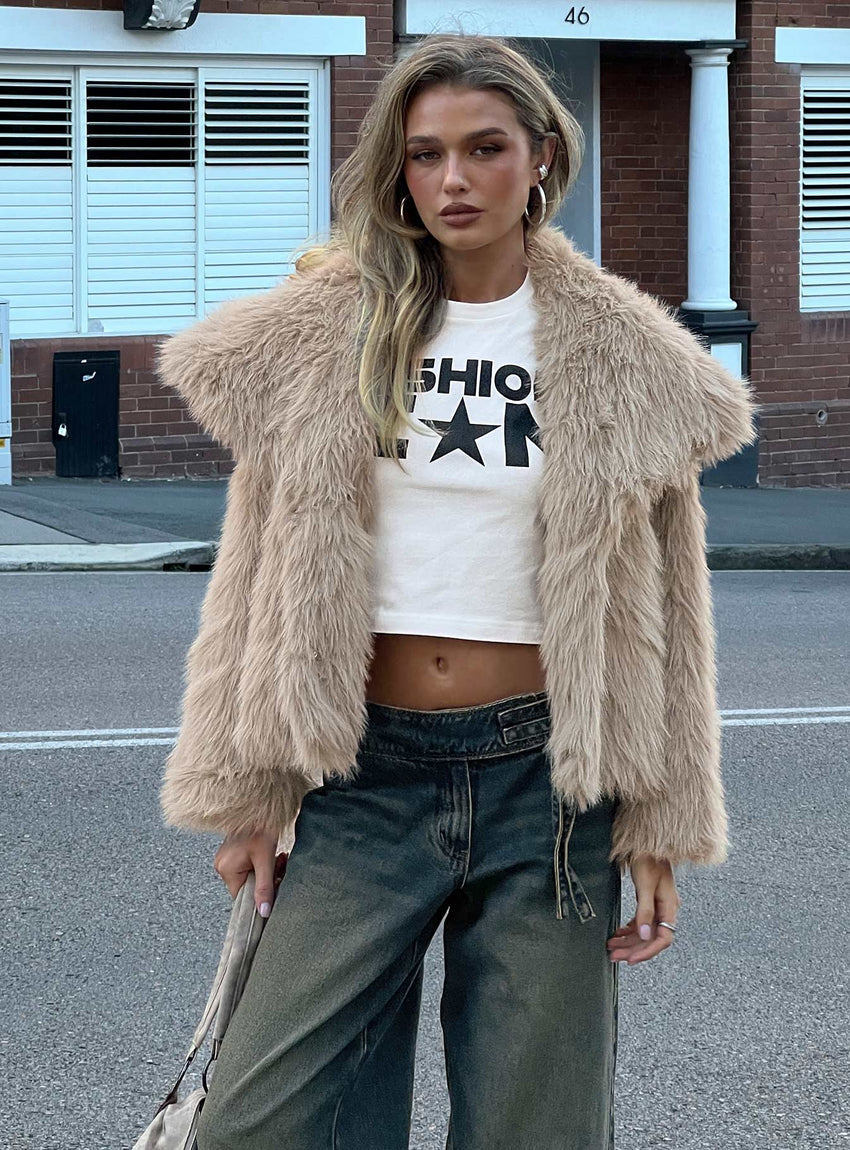 Wayland Faux Fur Jacket Grey
