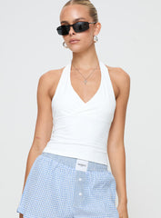 Stand By Halter Top White