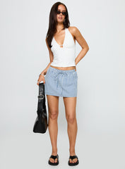 My Way Skort Blue Gingham