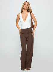 Midnight In Paris Backless Bodysuit White
