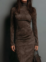 Emma - Elegant Long-Sleeve Midi Dress