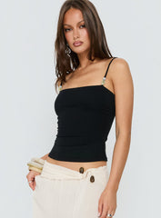 Isameika Beaded Tank Top Black