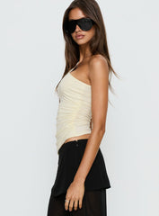 Majira One Shoulder Slouch Top Cream