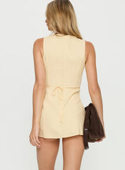 Maraya Cut Out Romper Lemon