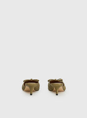 Unrivaled Pointed Toe Faux Suede Heels Green