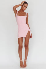 Won'T Bite Backless Mini Dress Pink