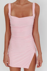 Won'T Bite Backless Mini Dress Pink