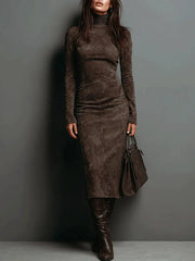 Emma - Elegant Long-Sleeve Midi Dress