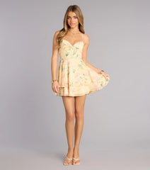 Sweet Babe Floral Skater Mini Dress