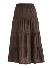 Vintage Tiered Midi Skirt