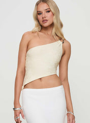 Toomba One Shoulder Top Ivory