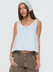 Antiquity Babydoll Top Blue