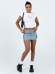 Iconic Cargo Mini Skirt Denim