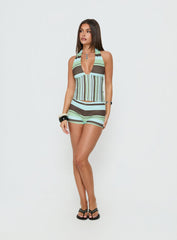 Vannah Halter Top Multi Stripe