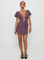 Gulliver Tie Side Mini Skort Mauve