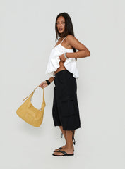 Hudsen Longline Cargo Shorts Washed Black