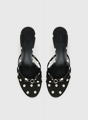 For The Rush Kitten Heels Black Polka