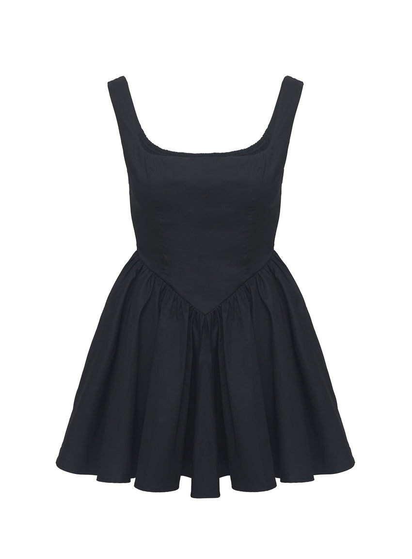 Straplie Mini Dress Black – Rose Lara