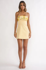 Sunbeam Bust Mini Dress Butter