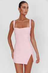 Won'T Bite Backless Mini Dress Pink
