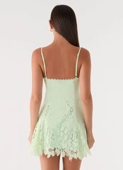Florine Mini Dress - Pistachio