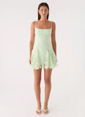 Florine Mini Dress - Pistachio
